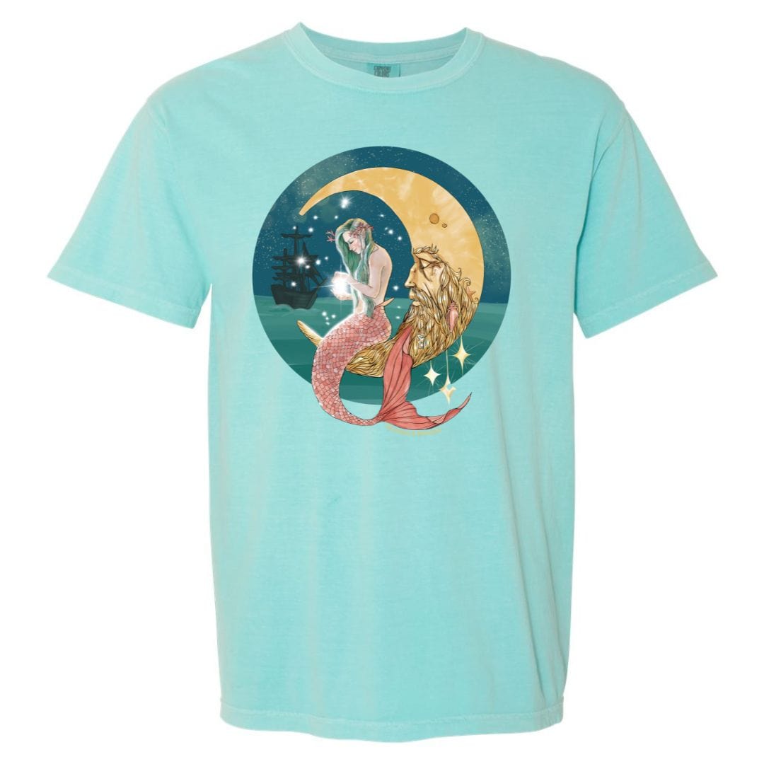 Mountains & Mermaids Mermaid In The Moon T-Shirt (Island Reef) Small / Island Reef