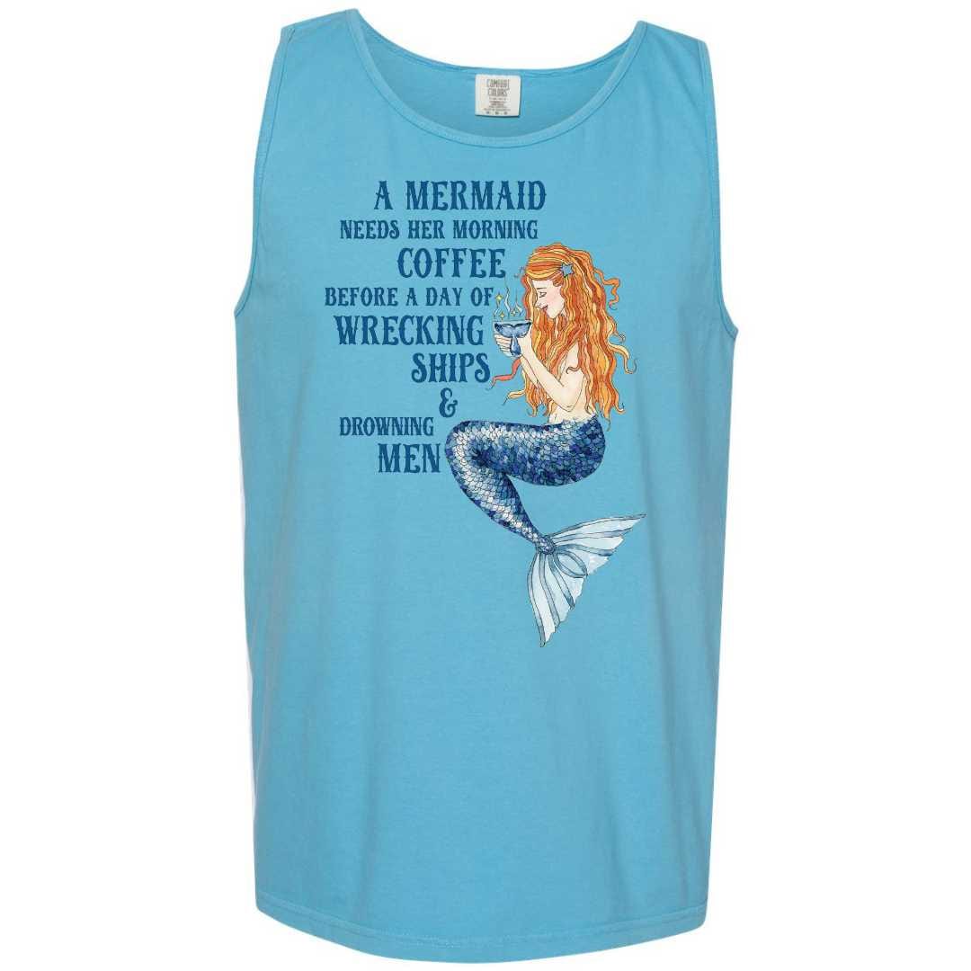 Mountains &amp; Mermaids Mermaid&#39;s Brew Boyfriend Tank (Sapphire) Small MM4506