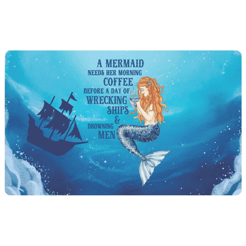 Mountains & Mermaids Mermaid's Brew Doormat 18'' × 30'' 22059119019198826521