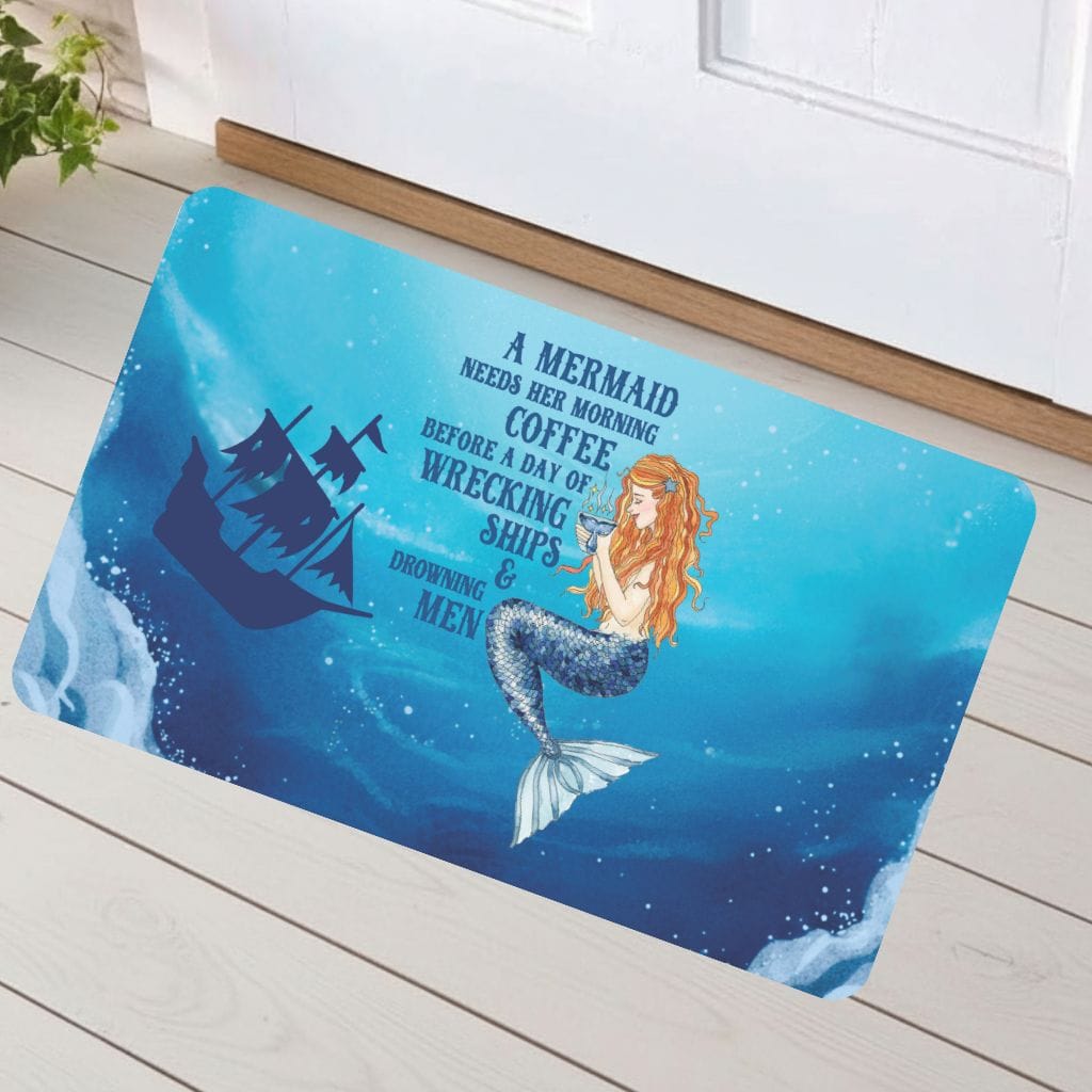 Mountains &amp; Mermaids Mermaid&#39;s Brew Doormat 18&#39;&#39; × 30&#39;&#39; 22059119019198826521
