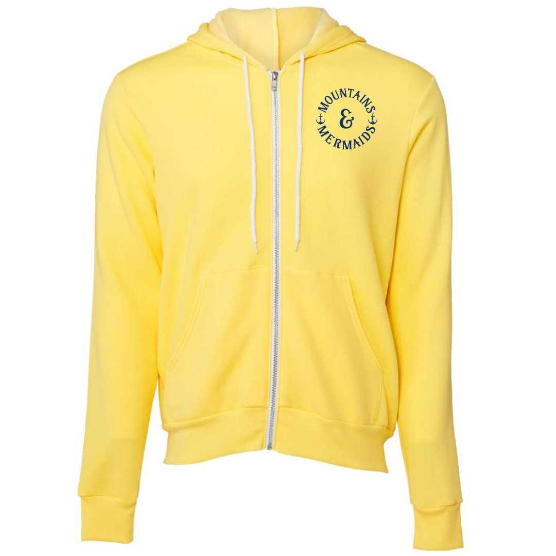 Mountains & Mermaids Mermaid’s Brew Fleece Zip Hoodie (Yellow) Small MM4494