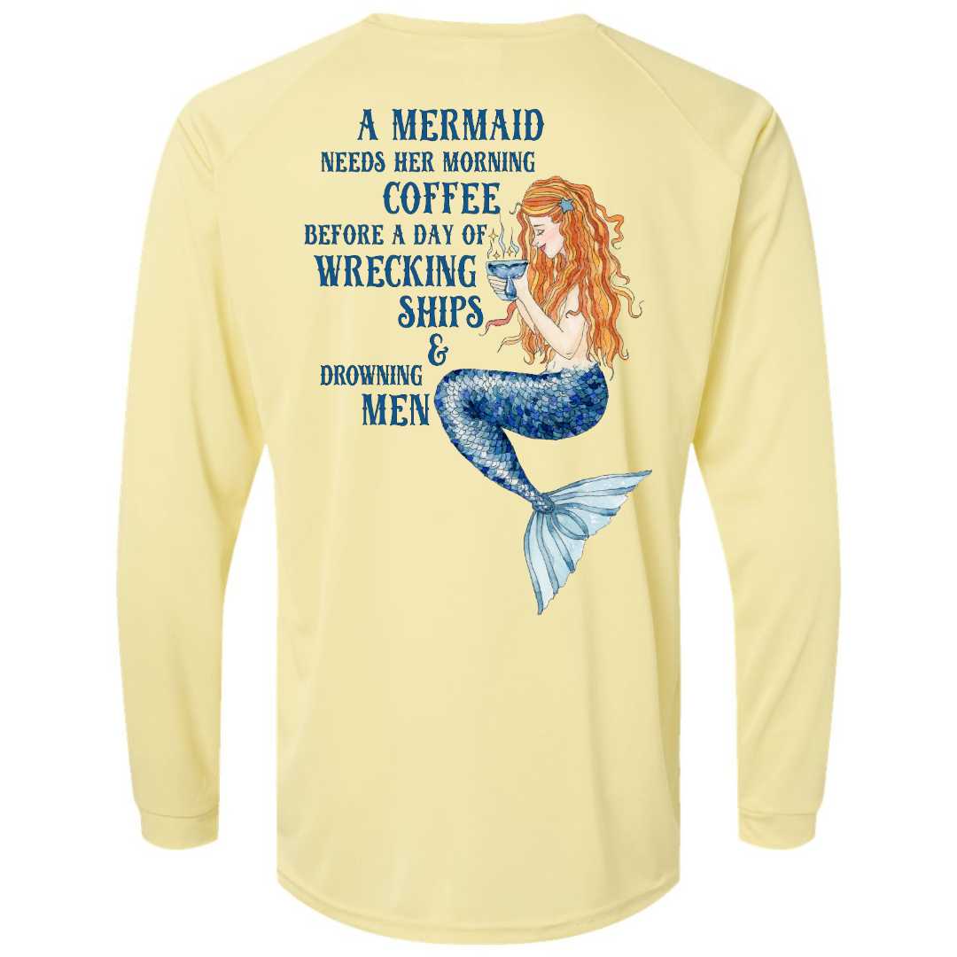 Mountains & Mermaids Mermaid's Brew Performance Sun Shirt (Butter) Small MM4464