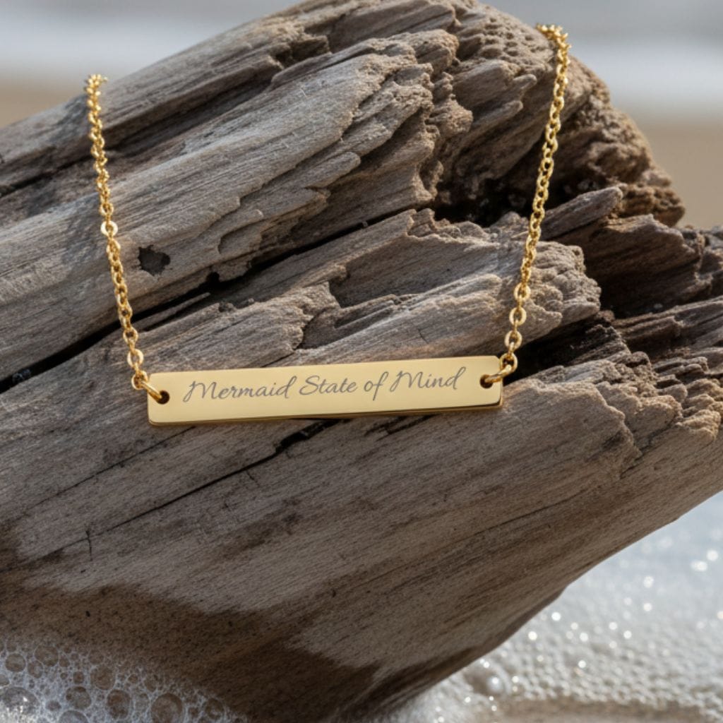 Mountains &amp; Mermaids Mermaid State of Mind Bar Necklace