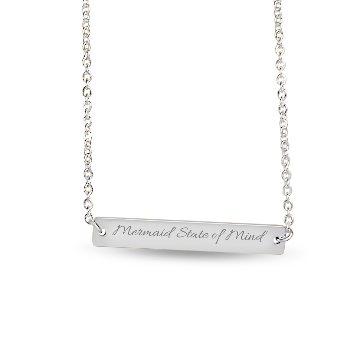 Mountains & Mermaids Mermaid State of Mind Bar Necklace Stainless Steel (Silver) OP65PL03