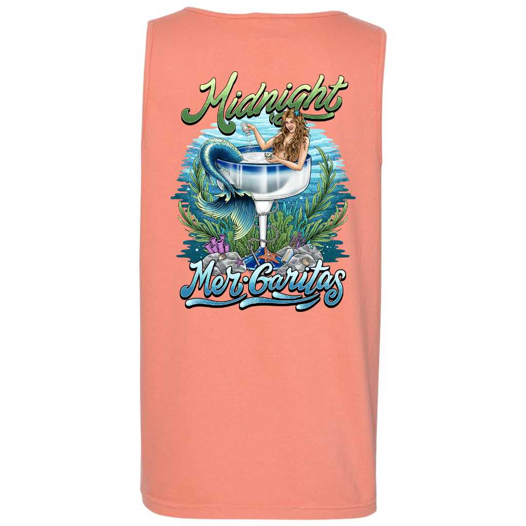 Mountains & Mermaids Midnight Mergarita Boyfriend Tank (Terracotta) Small MM2967