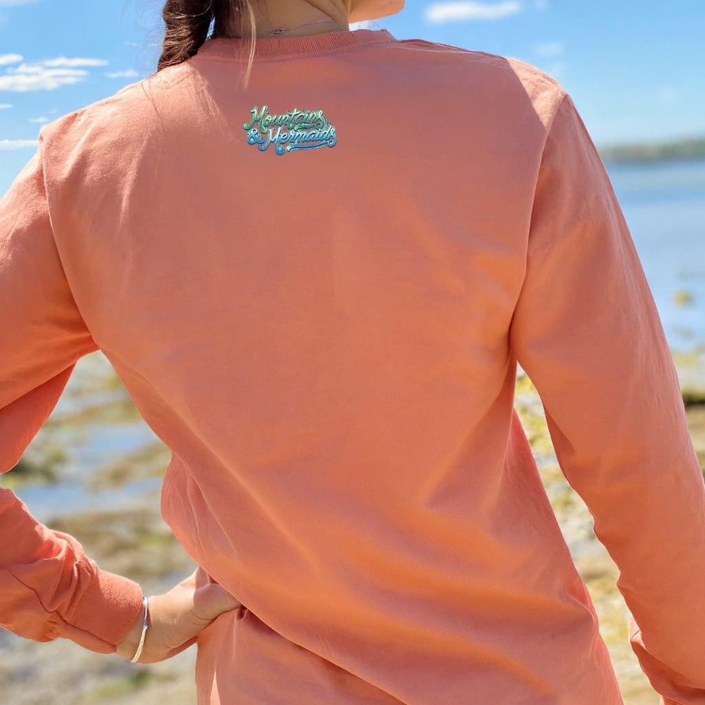 Mountains & Mermaids Midnight Mergarita Long Sleeve T-Shirt (Terracotta) Small MM3003