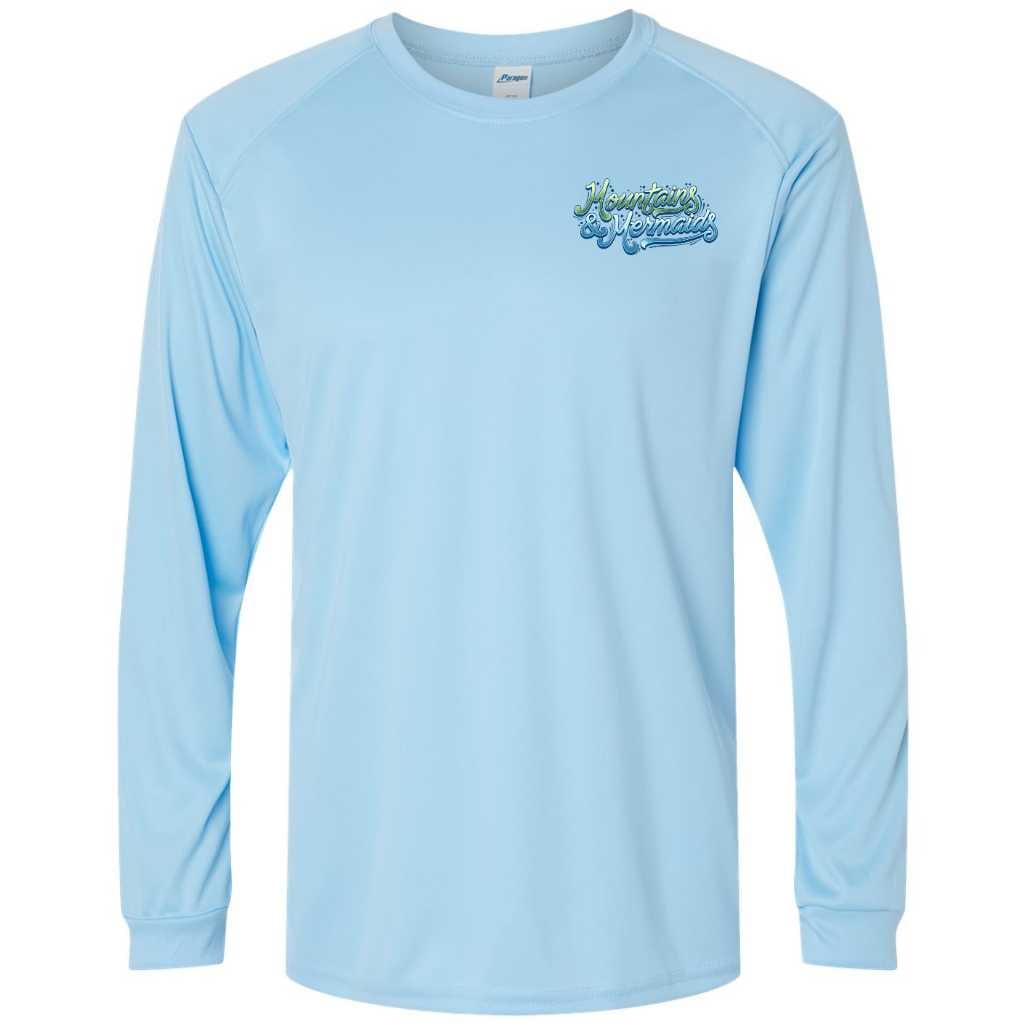 Mountains & Mermaids Midnight Mergarita Performance Sun Shirt - Blue Mist Small MM3009