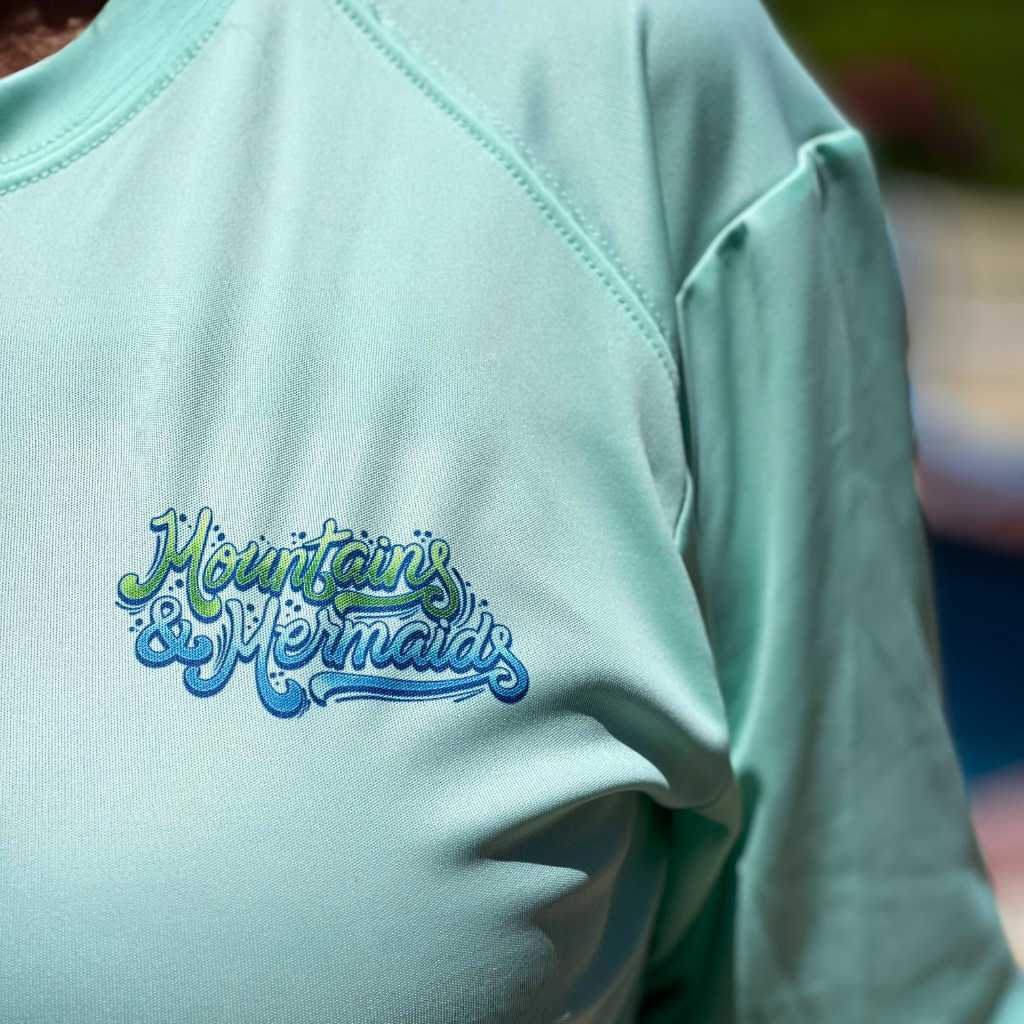 Mountains & Mermaids Midnight Mergarita Performance Sun Shirt - Mint Small MM3015