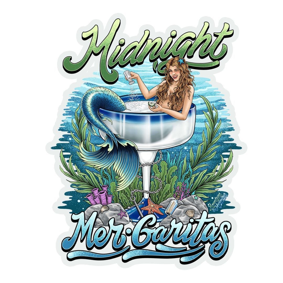 Mountains & Mermaids Midnight Mergarita Sticker MM3038