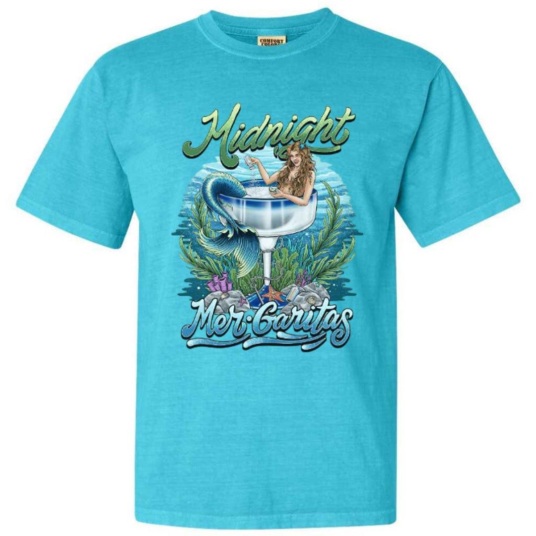 Mountains &amp; Mermaids Midnight Mergarita T-Shirt (Lagoon) Small MM3045