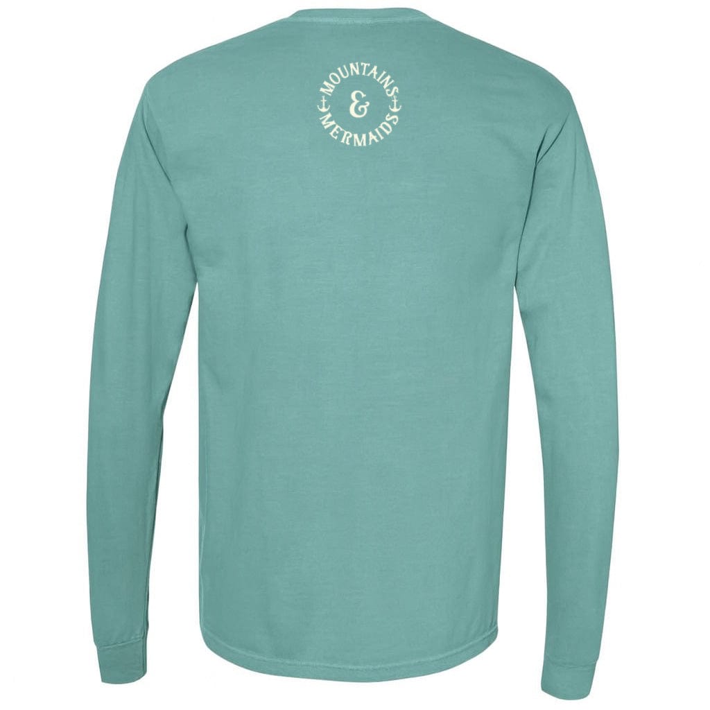 Mountains & Mermaids Mountain Mermaid Long Sleeve T-Shirt (Seafoam)