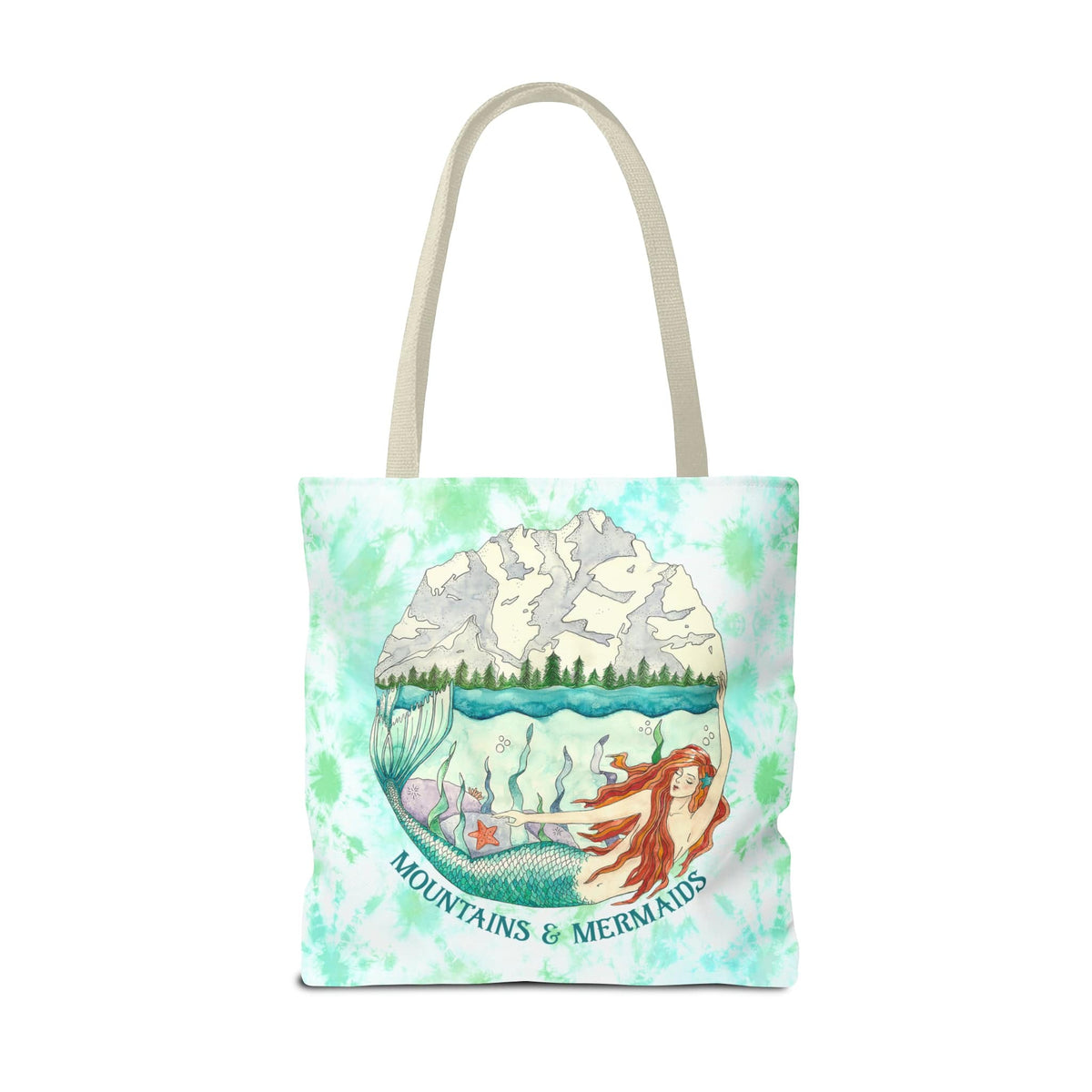 Mountains & Mermaids Mountain Mermaid Tote Bag 18" × 18'' / Beige 24237918515086504527