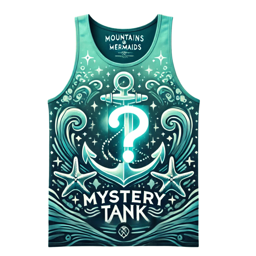 Mountains & Mermaids Mystery Racerback Tank
