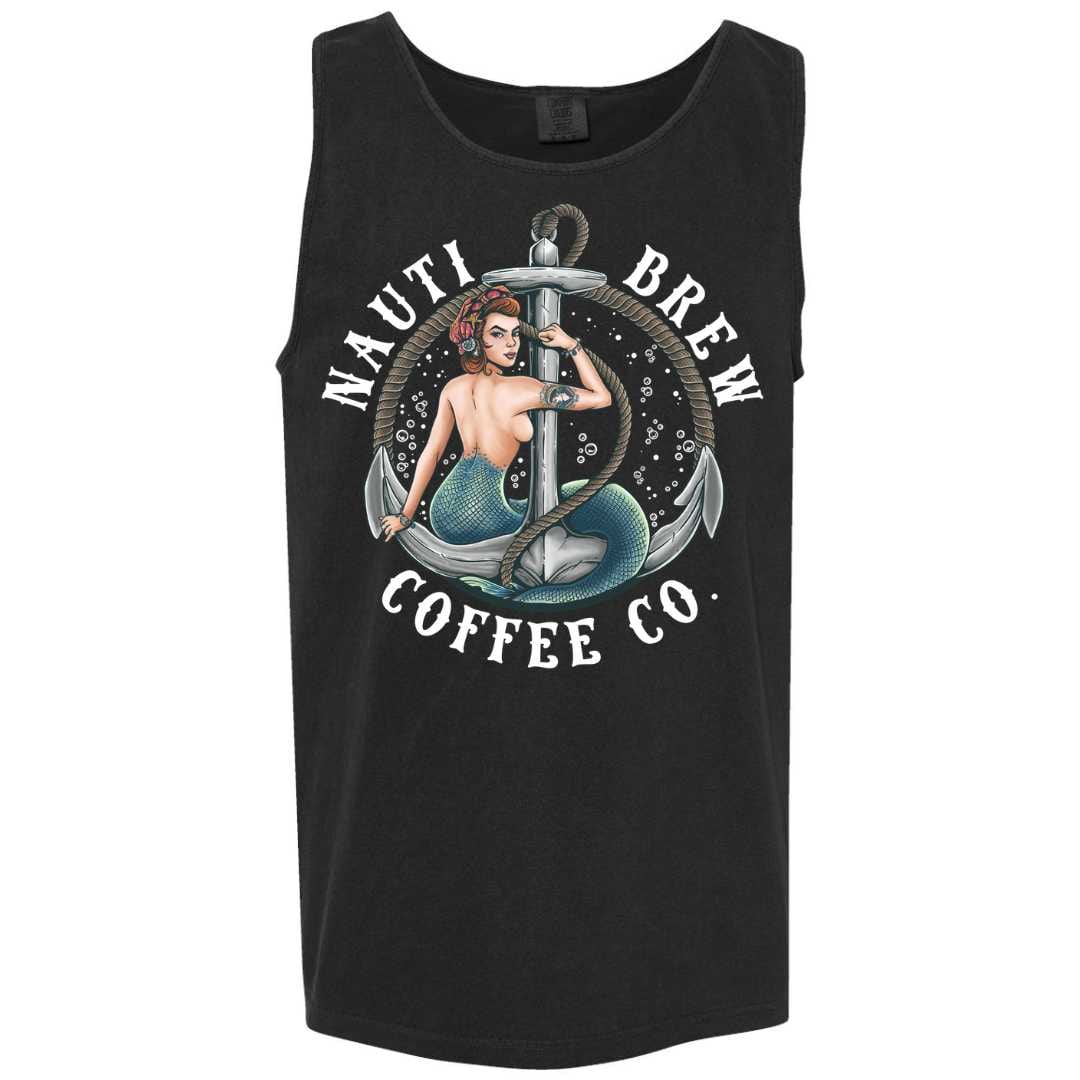 Mountains &amp; Mermaids Nauti Brew Coffee Co Boyfriend Tank (Black) Small MM4419