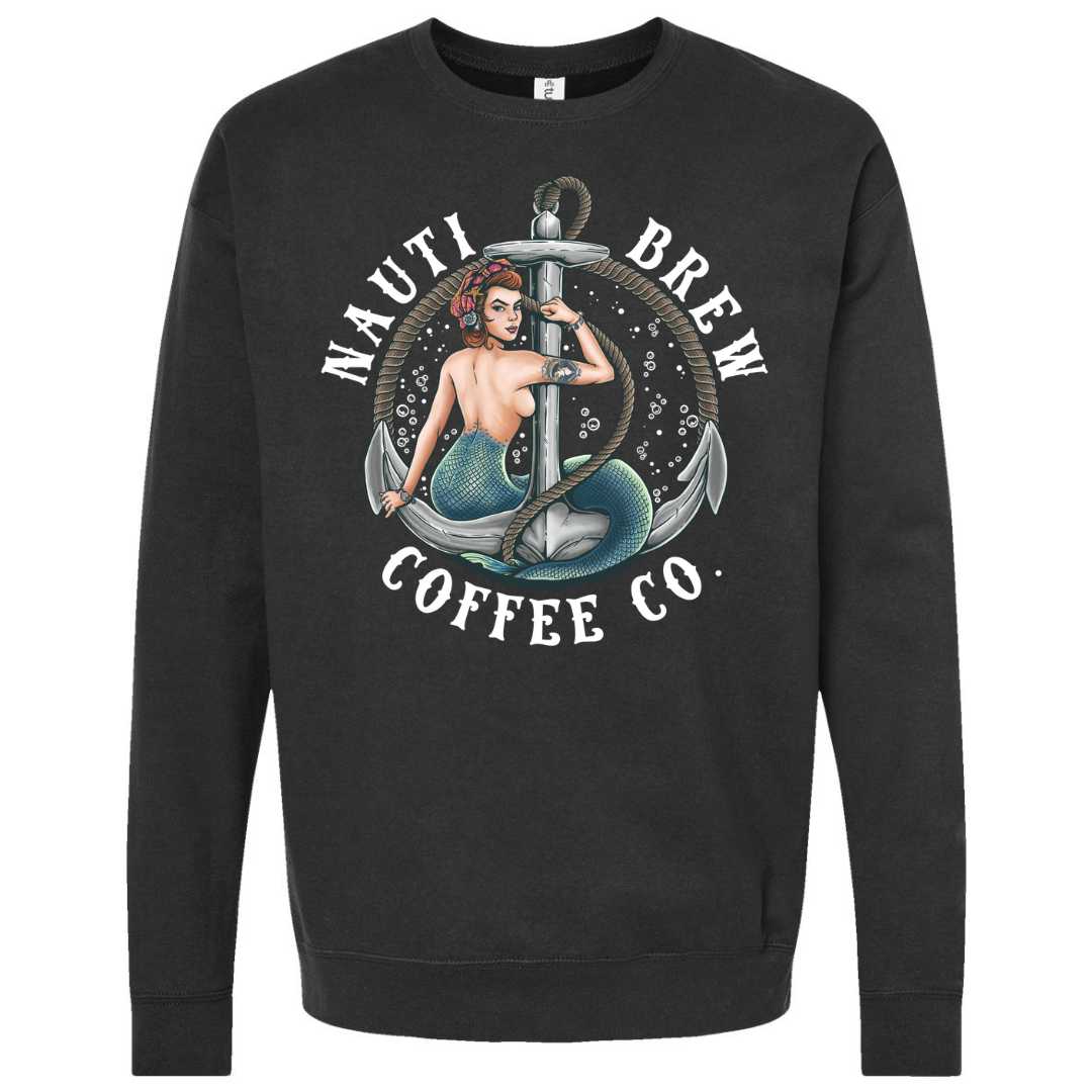 Mountains &amp; Mermaids Nauti Brew Coffee Co Crewneck Sweatshirt (Black) Small MM4365