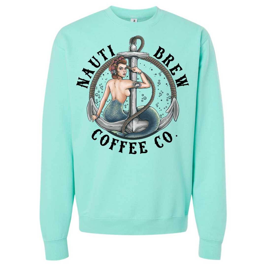 Mountains & Mermaids Nauti Brew Coffee Co Crewneck Sweatshirt (Mint) Small MM4371