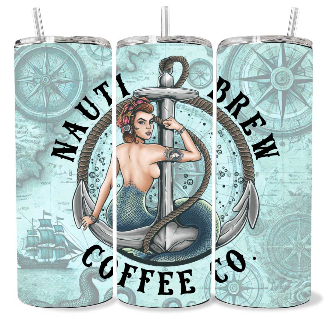 Mountains &amp; Mermaids Nauti Brew Coffee Co Insulated Tumbler MM4435