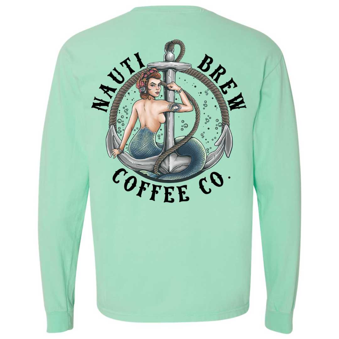 Mountains & Mermaids Nauti Brew Coffee Co Long Sleeve T-Shirt (Island Reef) Small MM4383
