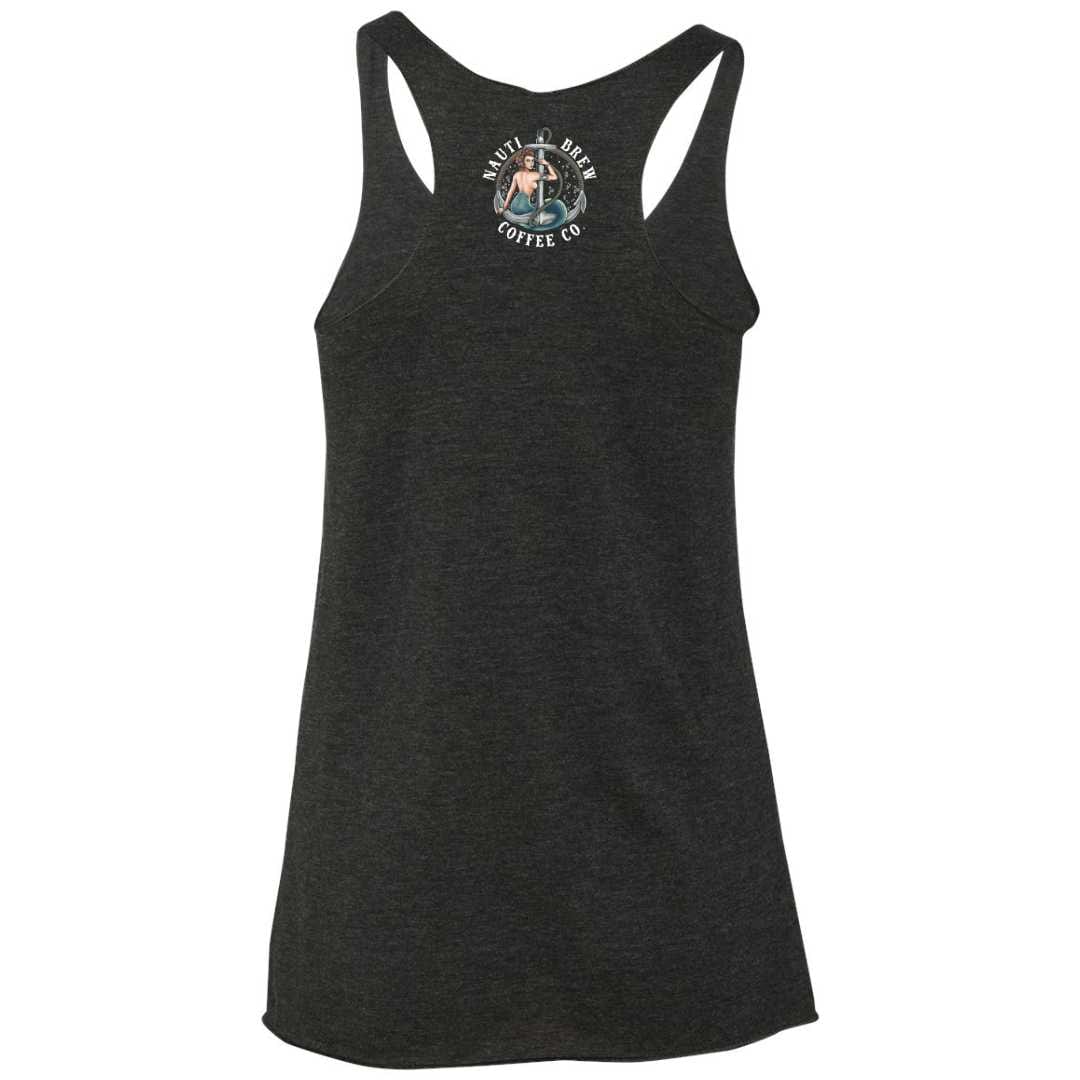 Mountains & Mermaids Nauti Brew Coffee Co Racerback Tank (Black) Small MM4425