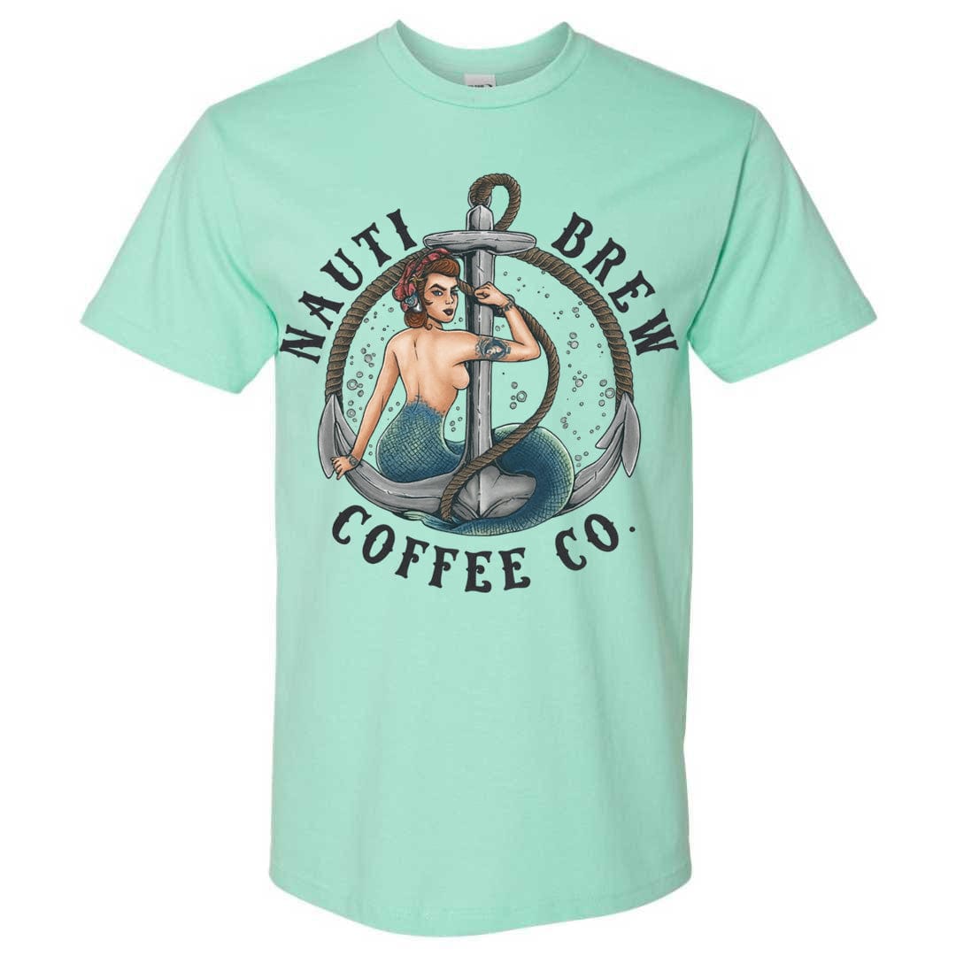 Mountains & Mermaids Nauti Brew Coffee Co Short Sleeve T-Shirt (Island Reef) Small MM4401