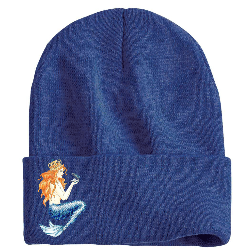 Mountains &amp; Mermaids Navy Pearl Mermaid Beanie MM2428