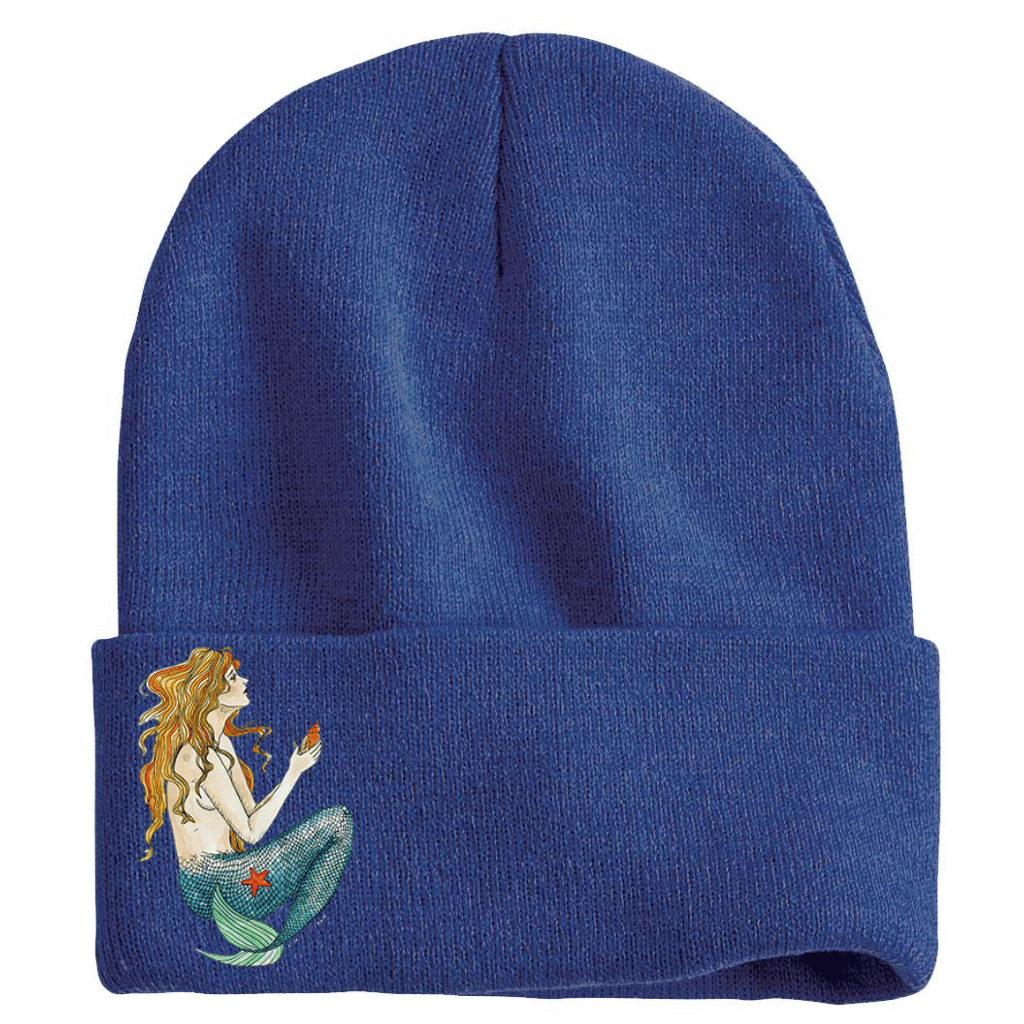Mountains &amp; Mermaids Navy Vintage Mermaid Beanie MM2431
