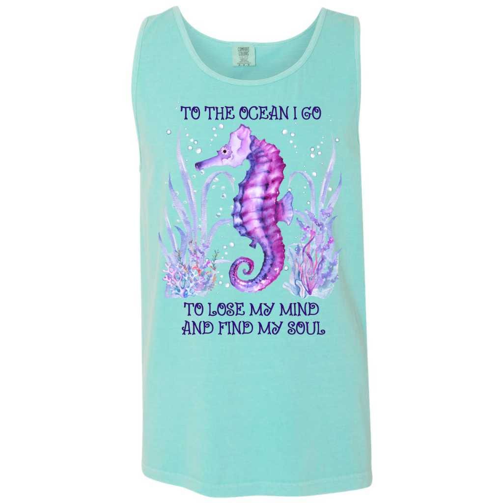 Mountains & Mermaids Ocean Soul Boyfriend Tank (Mint) Small MM4177
