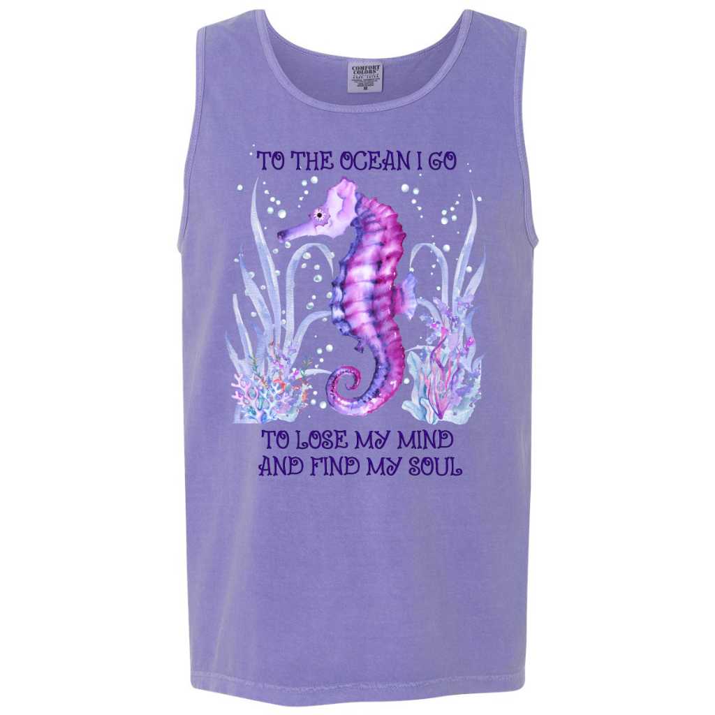 Mountains & Mermaids Ocean Soul Boyfriend Tank (Violet) Small MM4183