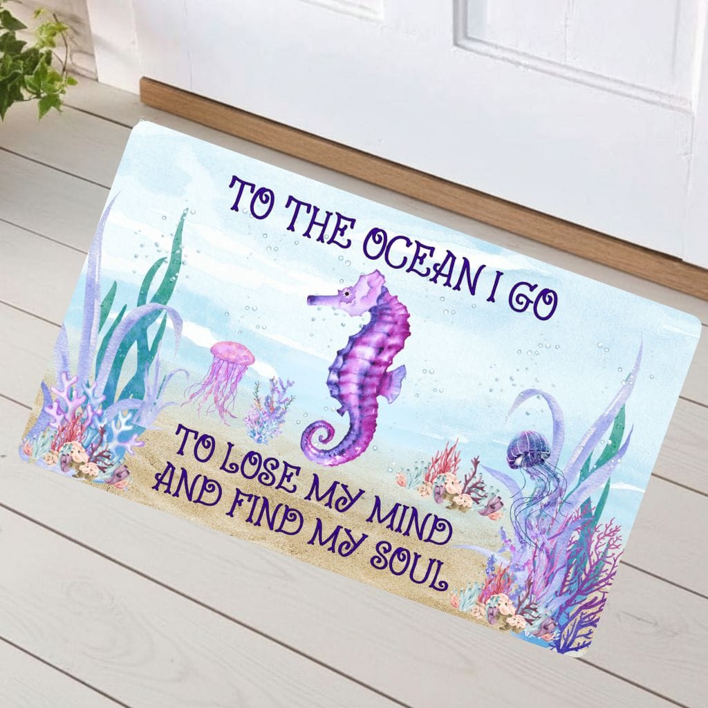 Mountains &amp; Mermaids Ocean Soul Doormat 18&#39;&#39; × 30&#39;&#39; 24962073978371136130