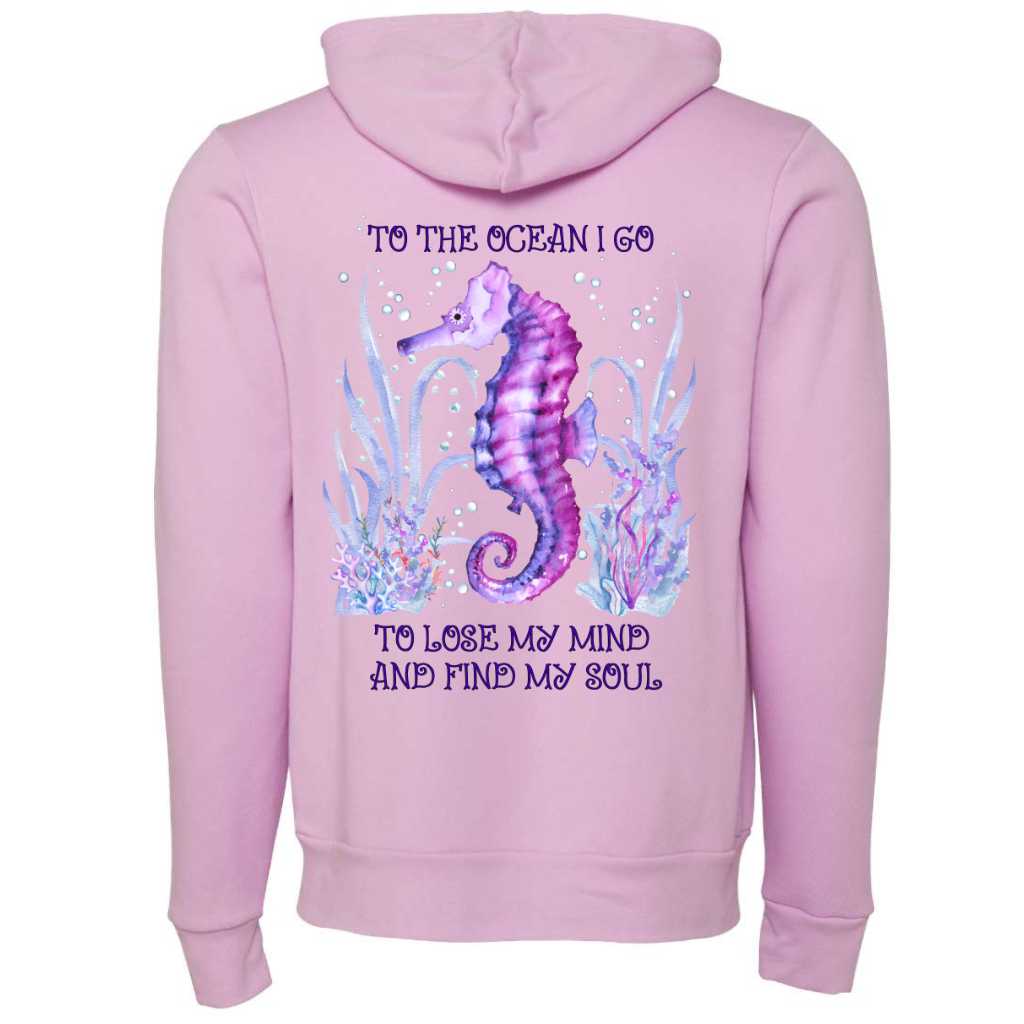Mountains & Mermaids Ocean Soul Fleece Zip-Up Hoodie (Lilac) Small MM4106
