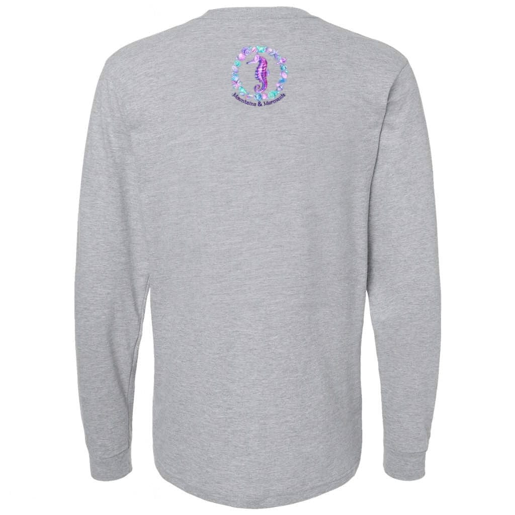 Mountains & Mermaids Ocean Soul Long Sleeve T-Shirt (Gray) Small MM4136