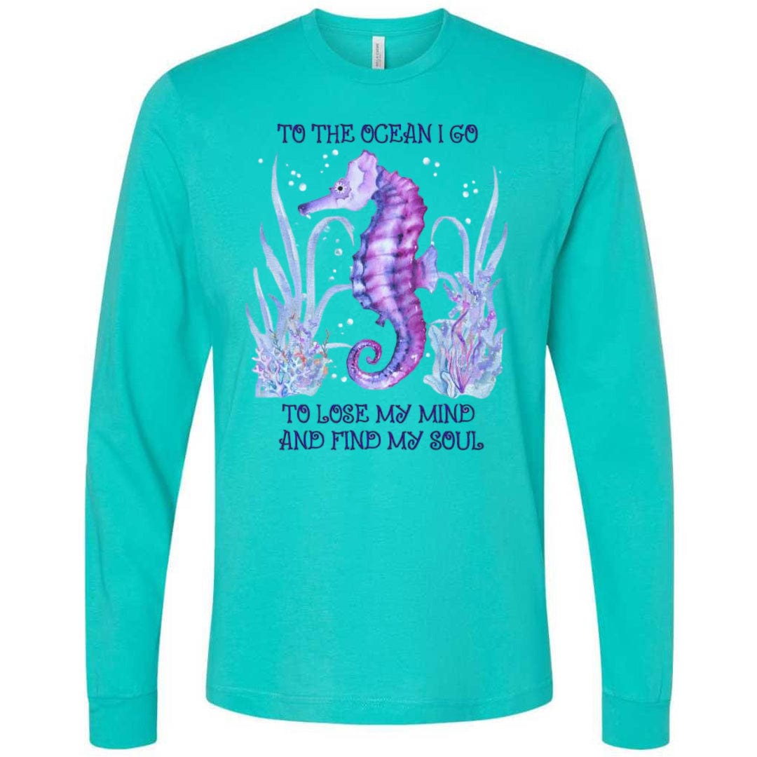 Mountains & Mermaids Ocean Soul Long Sleeve T-Shirt (Teal) Small MM4142
