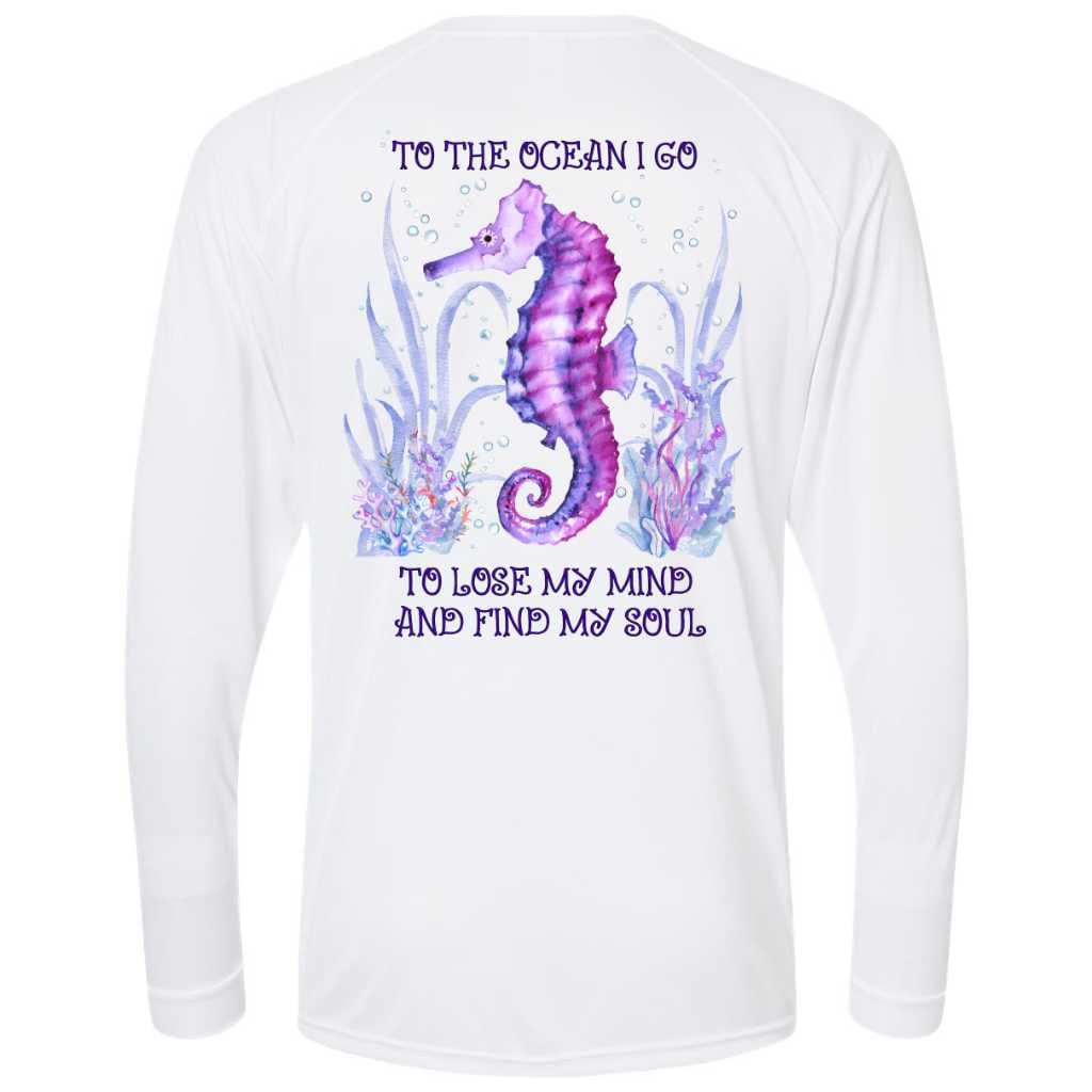 Mountains &amp; Mermaids Ocean Soul Performance Sun Shirt (White) Small MM4130