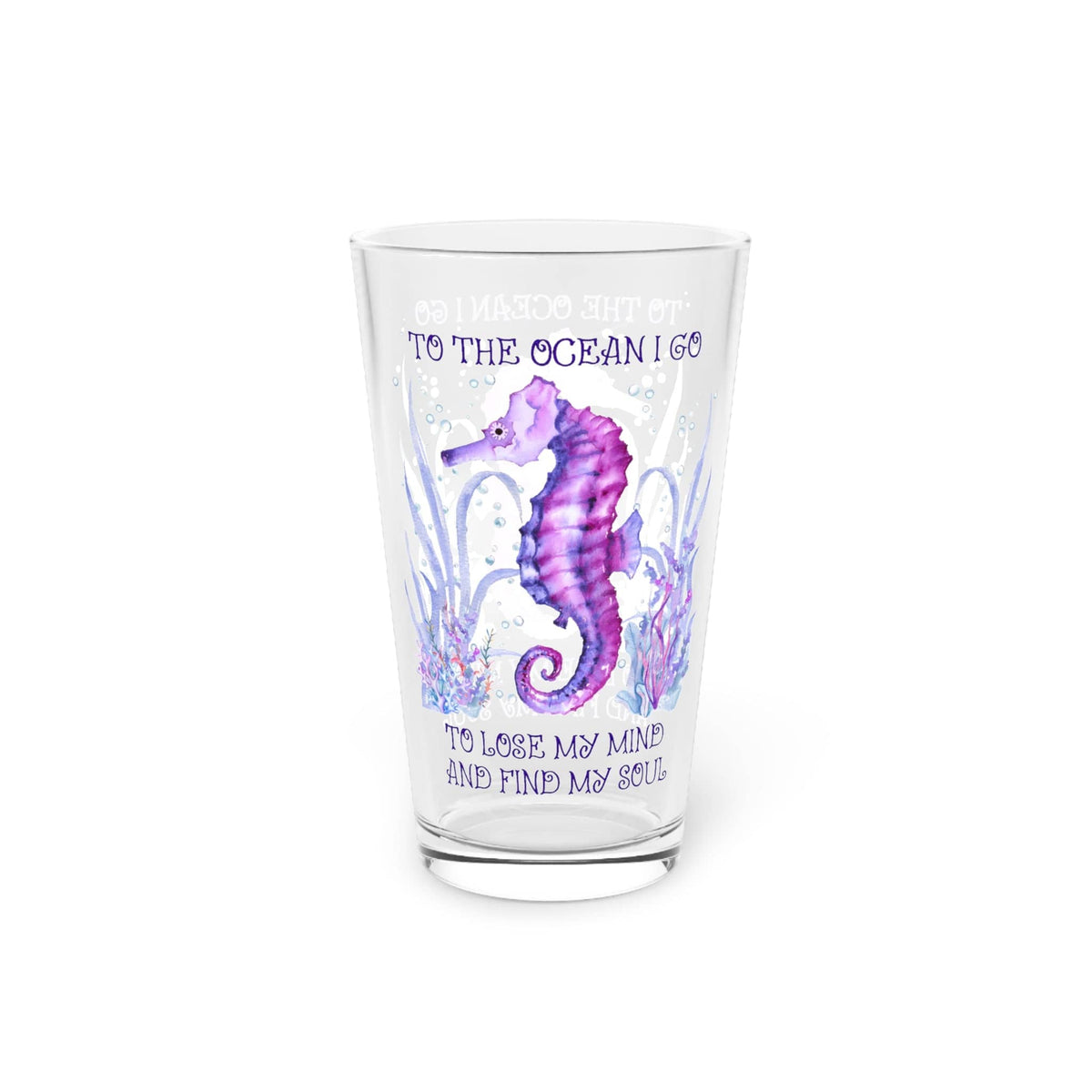 Mountains & Mermaids Ocean Soul Pint Glass 16oz 27897043582570444614