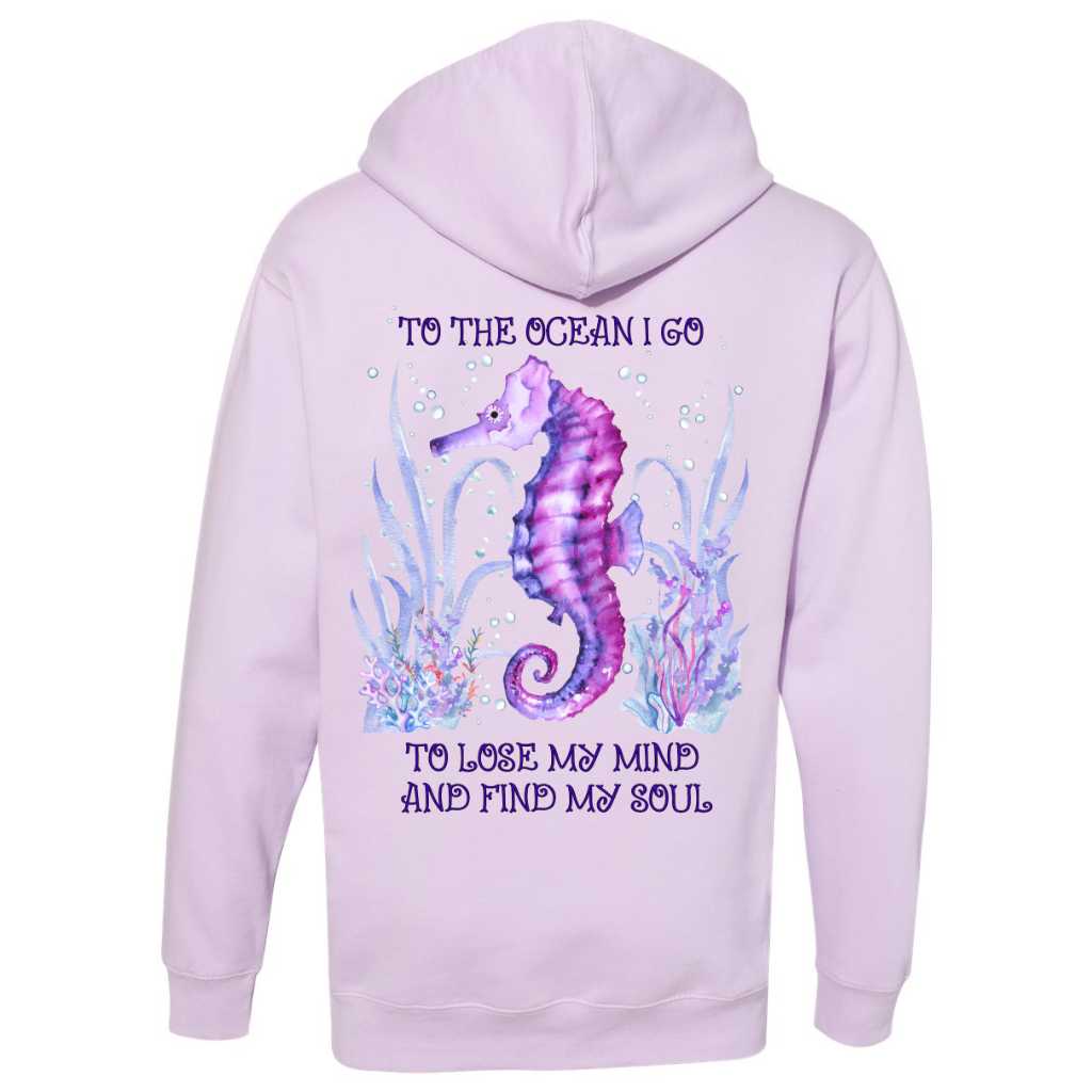 Mountains & Mermaids Ocean Soul Pullover Hoodie (Lavender) Small MM1632