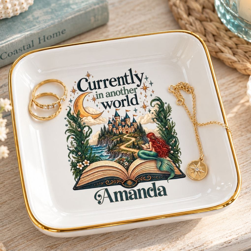 Mountains &amp; Mermaids Personalized In Another World Jewelry Dish
