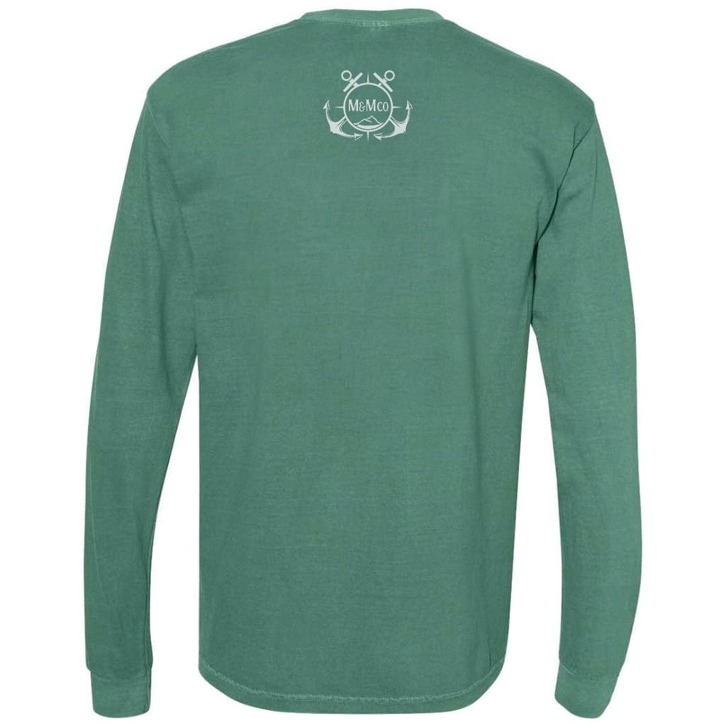 Mountains & Mermaids Poseidon Long Sleeve T-Shirt (Light Green) Small