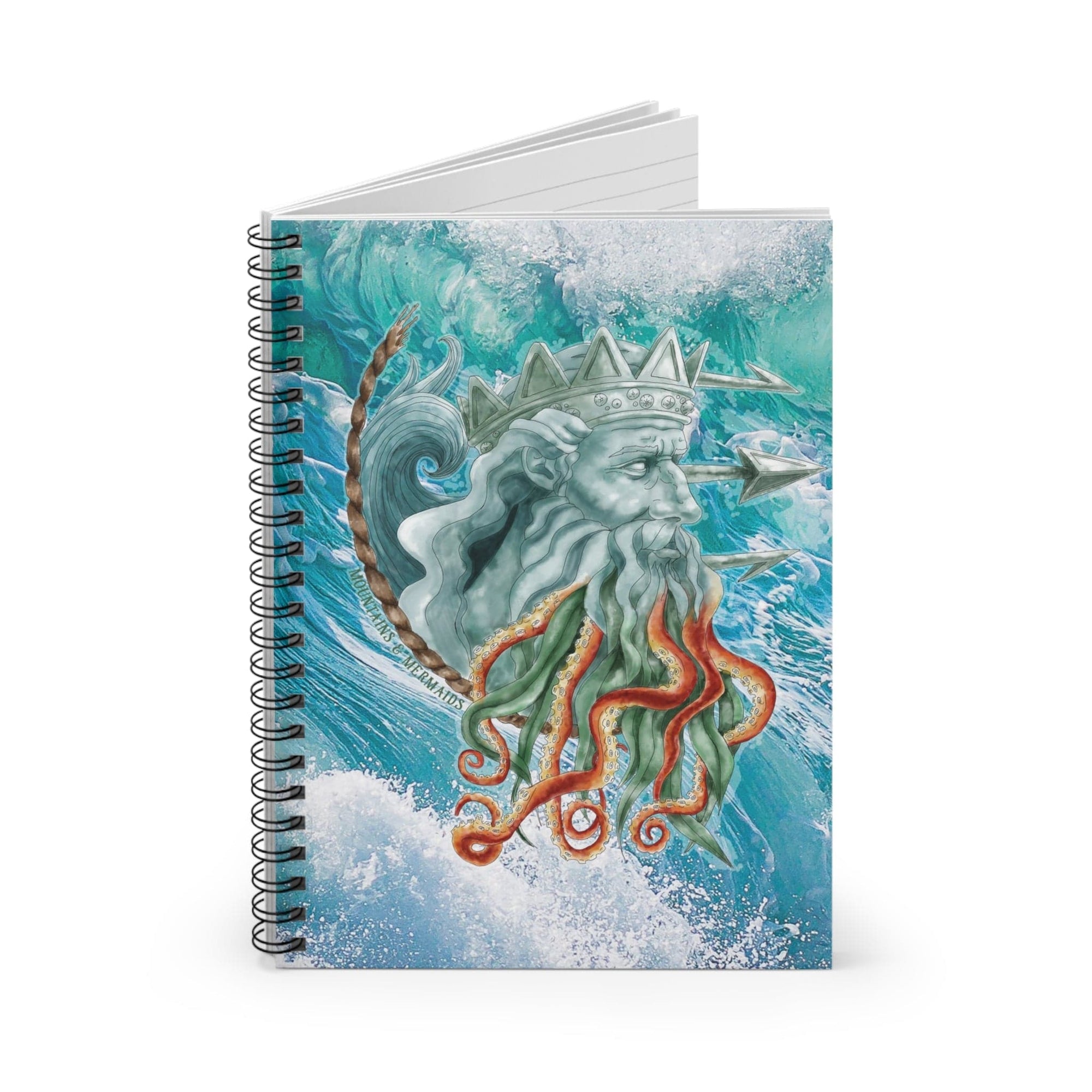 Mountains & Mermaids Poseidon Spiral Notebook - Ruled Line One Size 28939523270840962996