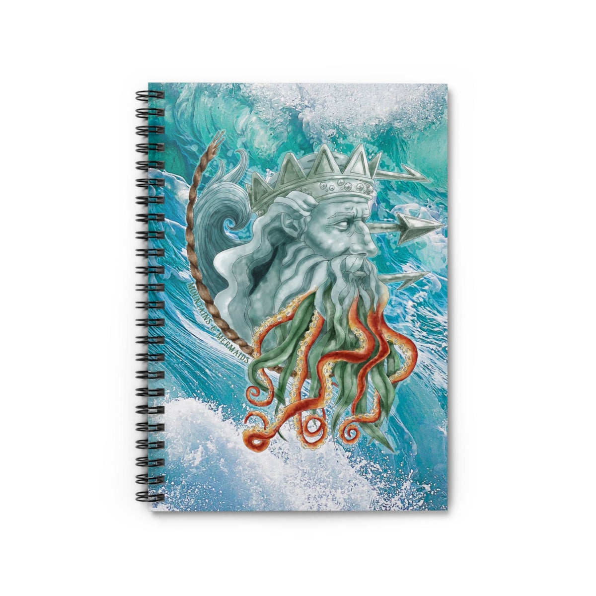 Mountains &amp; Mermaids Poseidon Spiral Notebook - Ruled Line One Size 28939523270840962996