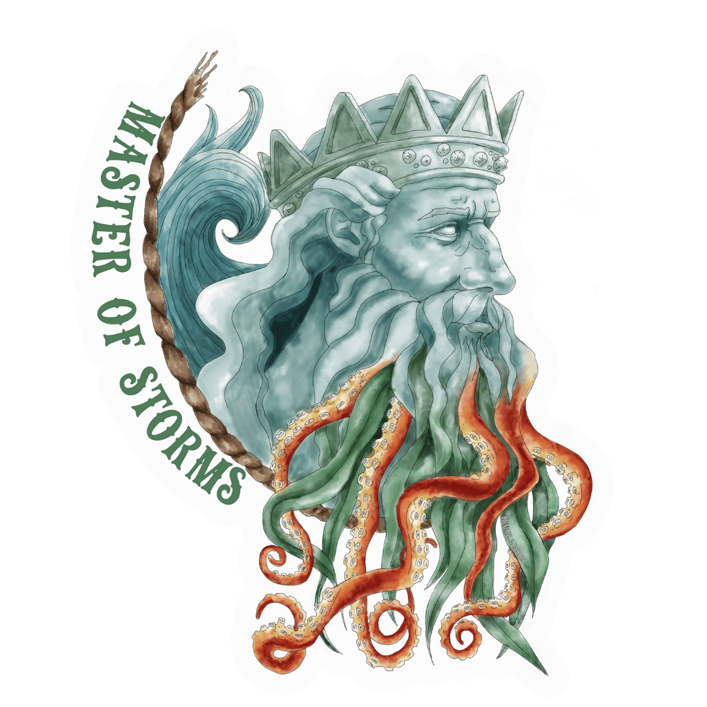 Mountains &amp; Mermaids Poseidon Sticker MM369