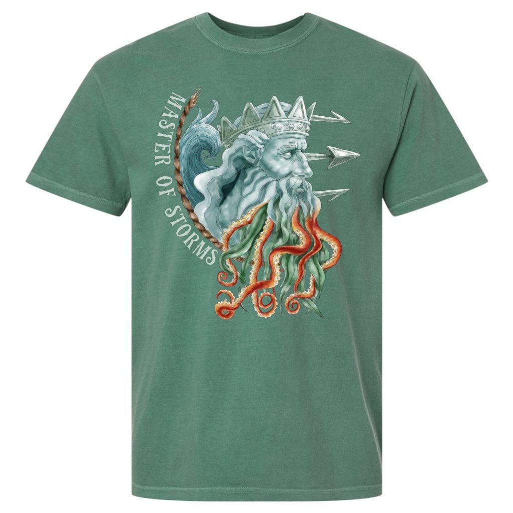 Mountains &amp; Mermaids Poseidon Unisex T-Shirt Small / Light Green MM955