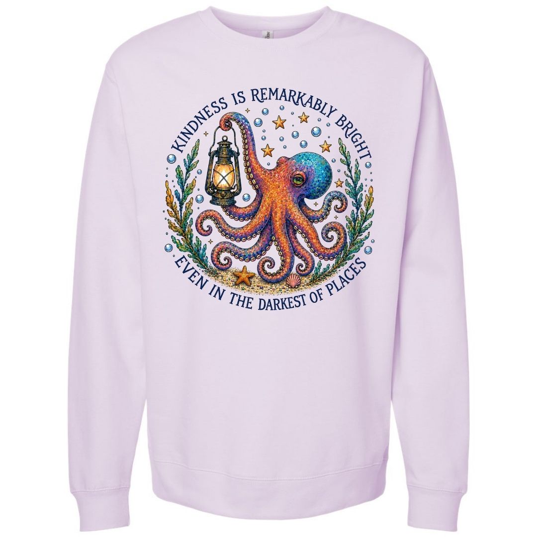 Mountains & Mermaids Remarkably Kind Crewneck Sweatshirt Small / Lavender