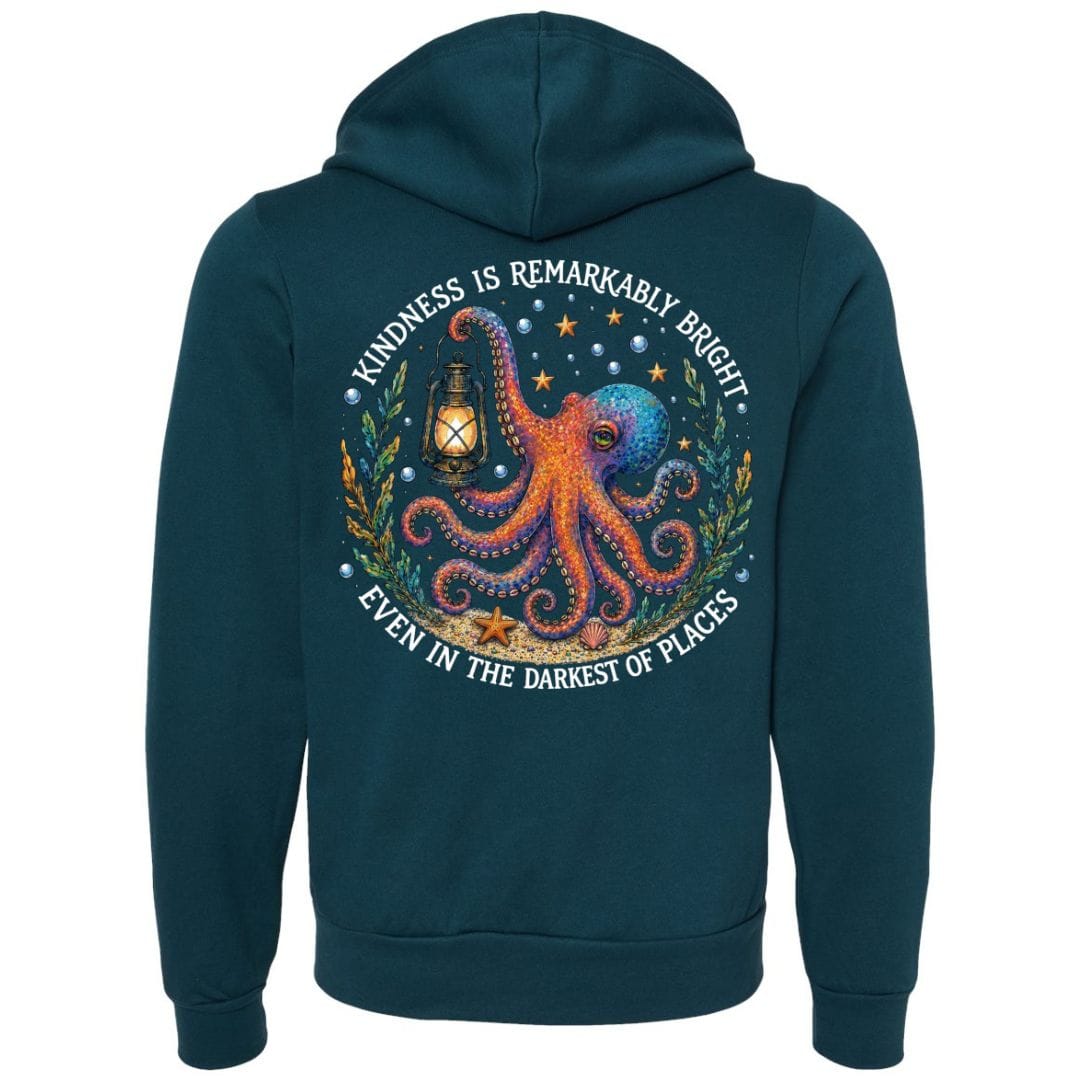 Mountains & Mermaids Remarkably Kind Fleece Zip Hoodie Small / Atlantic