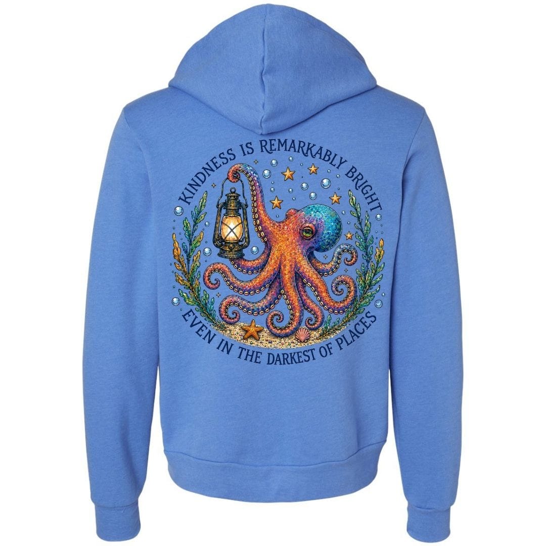 Mountains & Mermaids Remarkably Kind Fleece Zip Hoodie Small / Carolina Blue