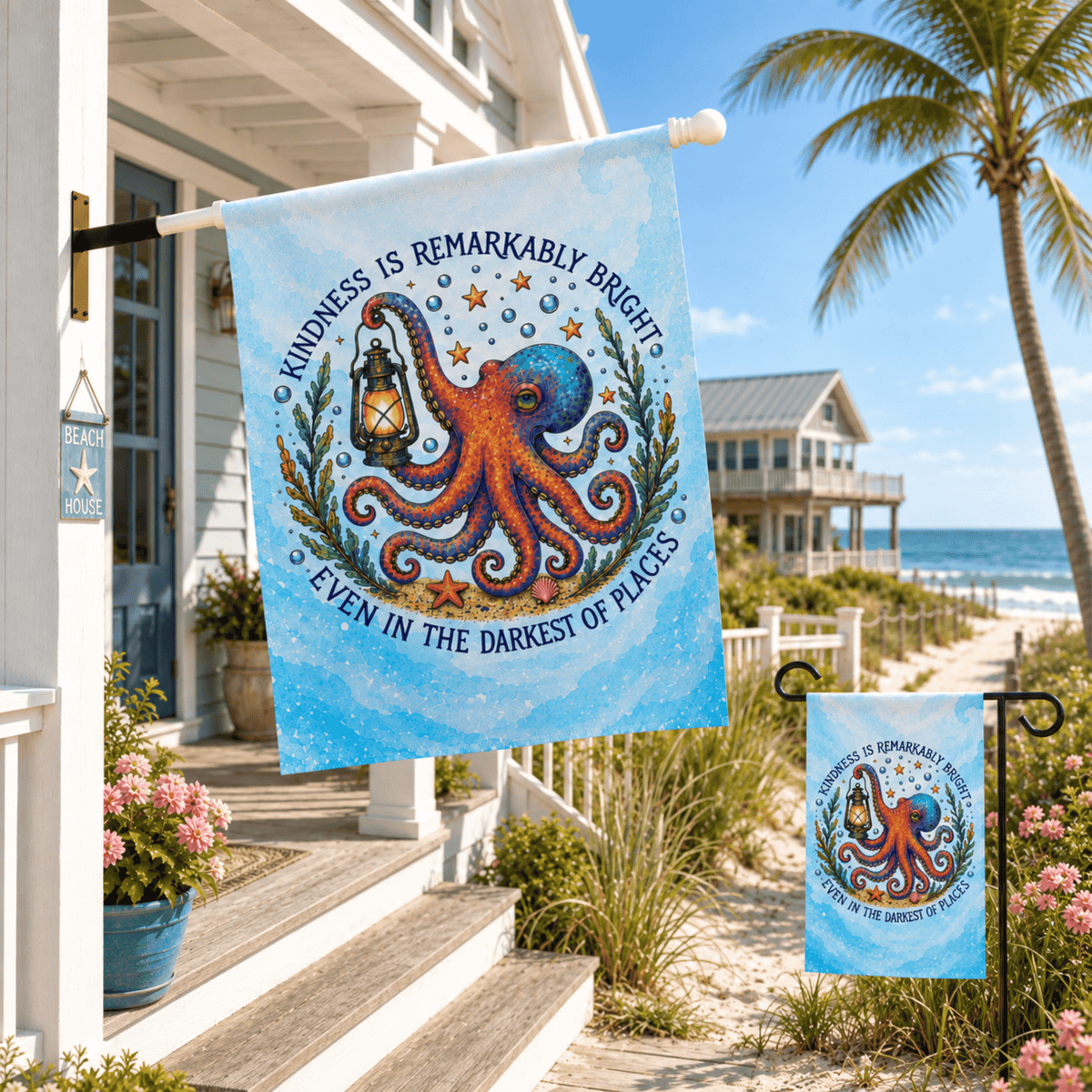 Mountains & Mermaids Remarkably Kind House Flag