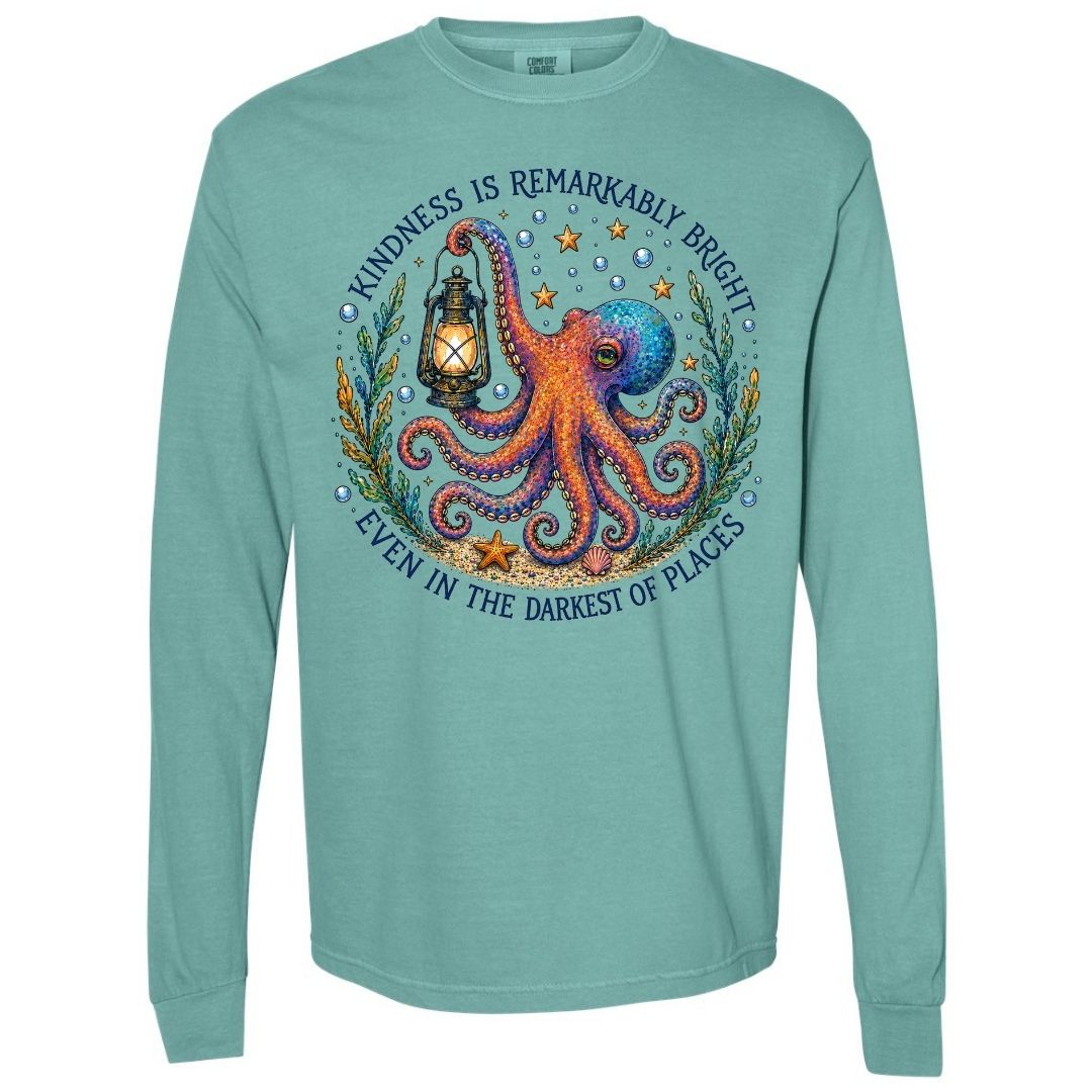 Mountains & Mermaids Remarkably Kind Long Sleeve T-Shirt Small / Seafoam