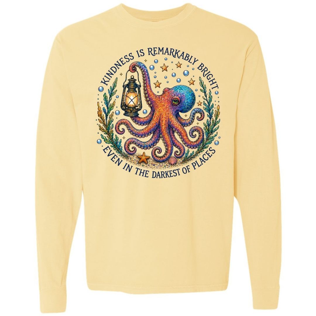 Mountains & Mermaids Remarkably Kind Long Sleeve T-Shirt Small / Sunshine