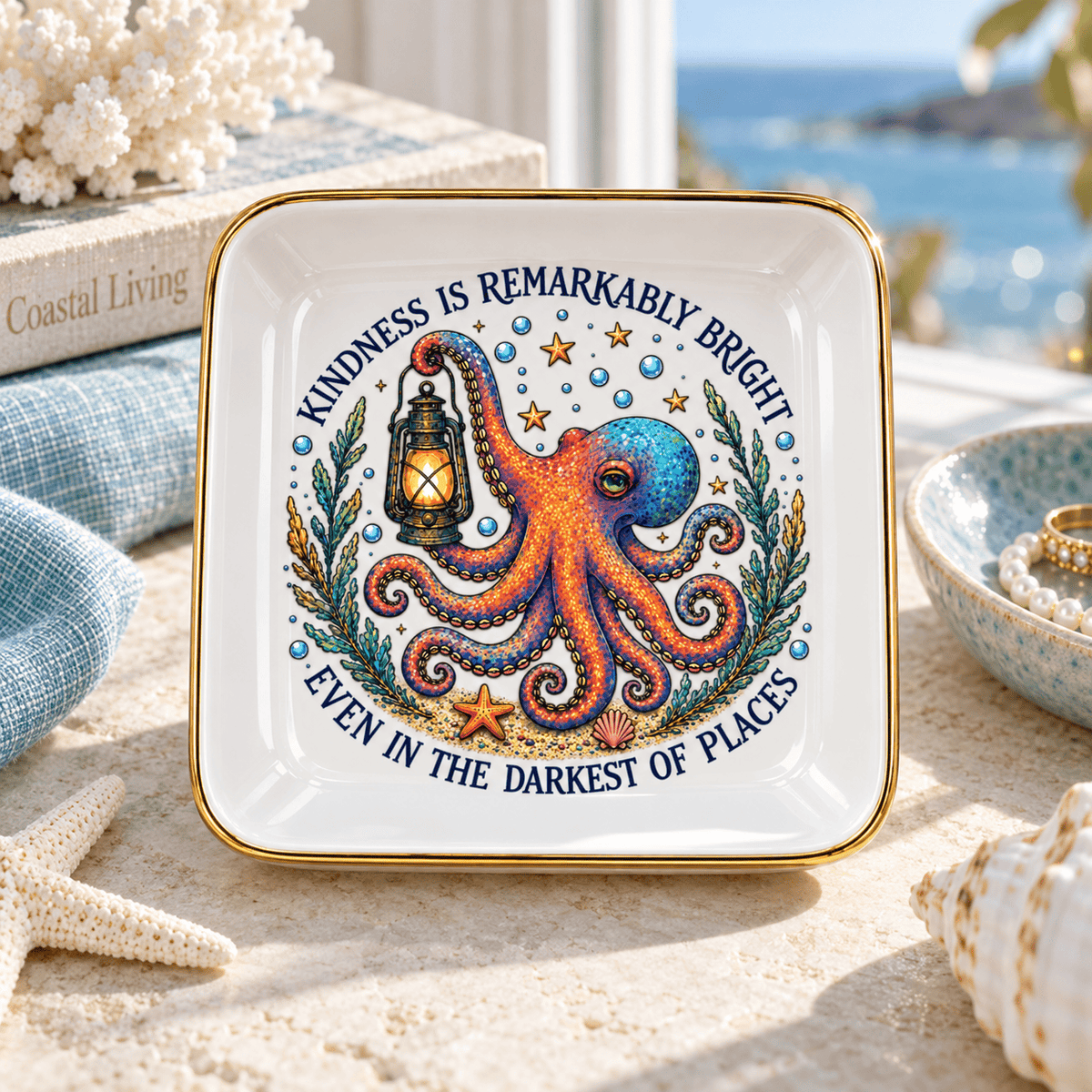 Mountains & Mermaids Remarkably Kind Octopus Jewelry Dish apod-14038371