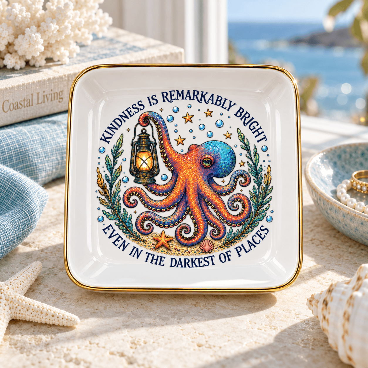 Mountains & Mermaids Remarkably Kind Octopus Jewelry Dish apod-14038371