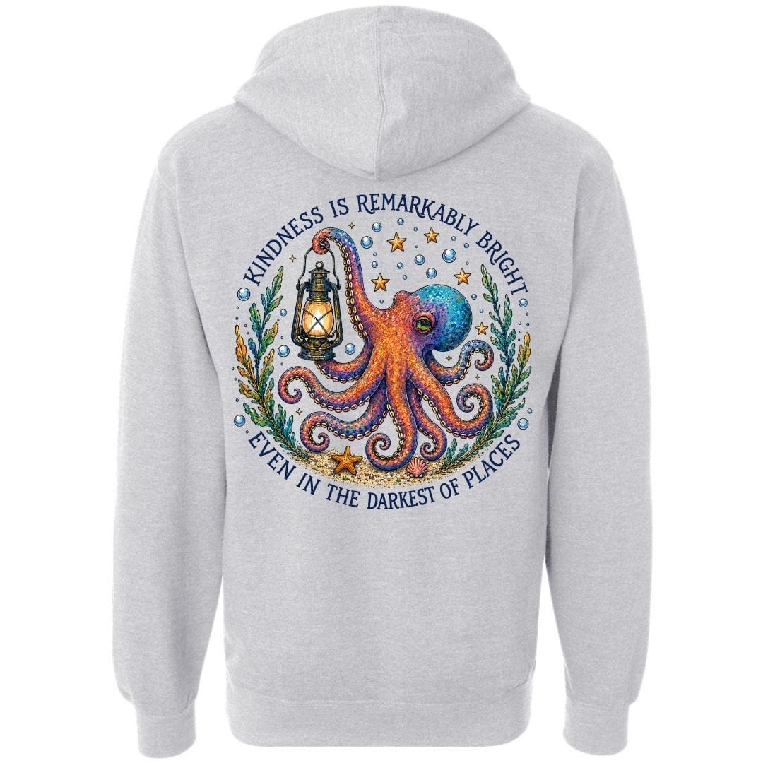 Mountains & Mermaids Remarkably Kind Pullover Hoodie Small / Heather Gray